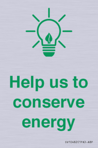 Help us to conserve energy 